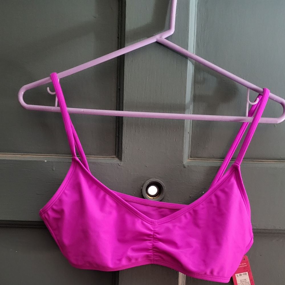 Junior's Xhilaration Hipster Magenta Pink Bikini Bottoms. Size Large 8-10. NWT.